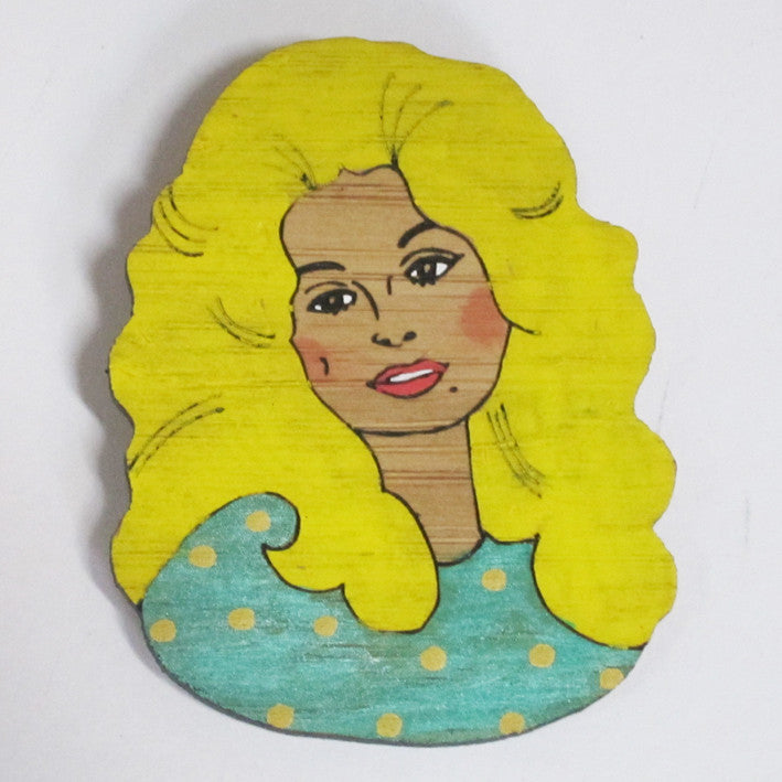 Dolly Parton Brooch handmade