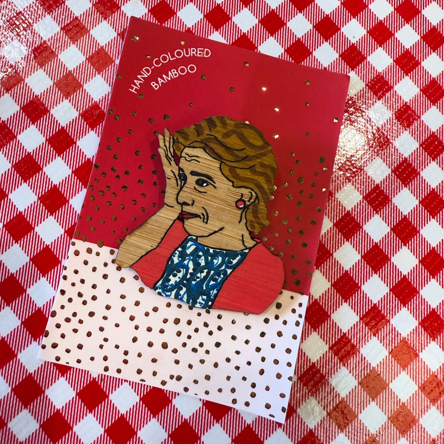 Brooch: Love Actually: Crying Karen