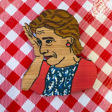 Brooch: Love Actually: Crying Karen