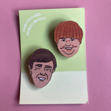 Brooch: Kath and Kim (Sharon + Kel) double brooch set