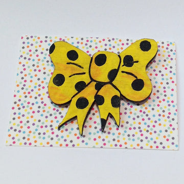 One-Off Brooch: Bow Yellow