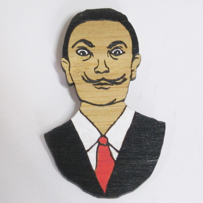 Salvador Dali brooch art surrealist surrealism handmade