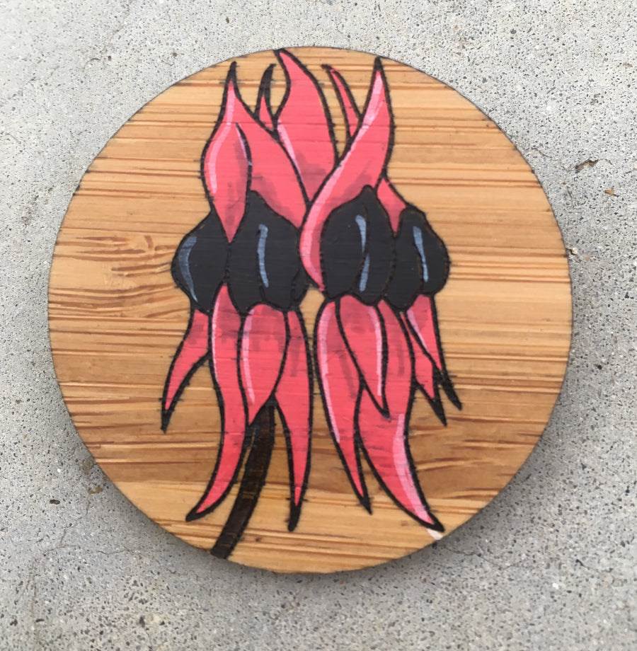 Floral Brooch - Sturt's Desert Pea