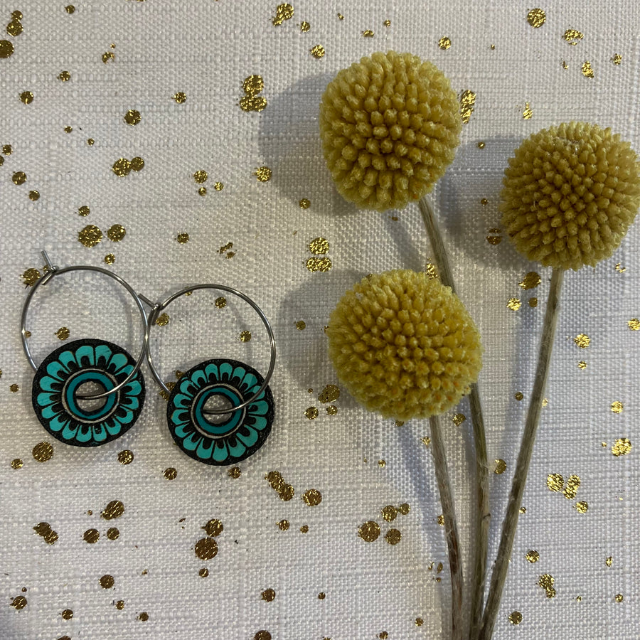 Earrings: Kamiros - teal