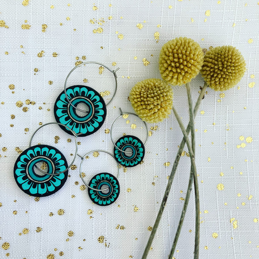 Earrings: Kamiros - teal